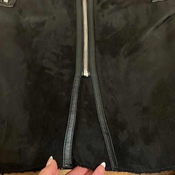 ZARA LONG FAUX SUEDE COAT JACKET size S - Picture 12 of 16